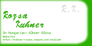 rozsa kuhner business card
